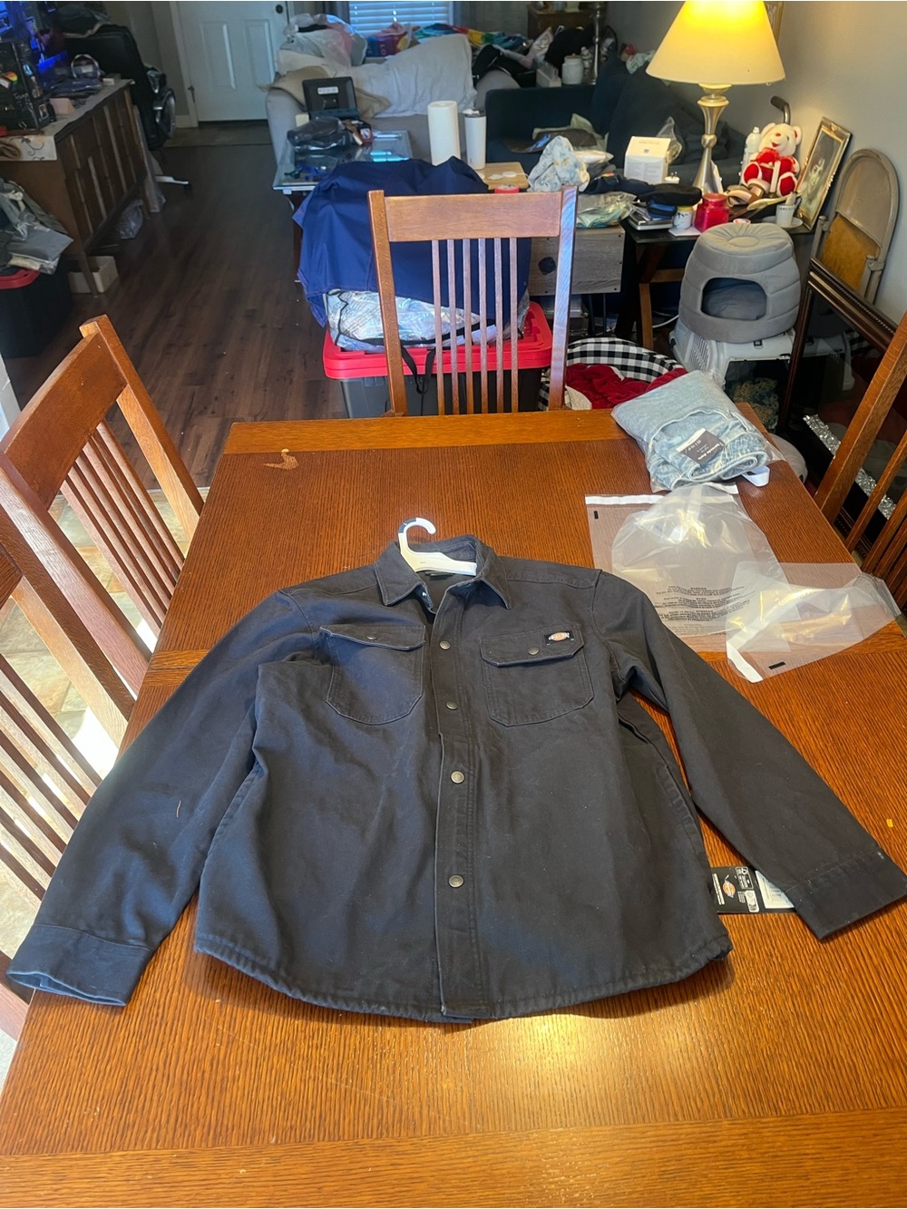 Dickies Black Lightweight Work Shirt Jacket